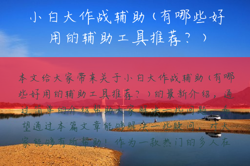 小白大作战辅助(有哪些好用的辅助工具推荐？)