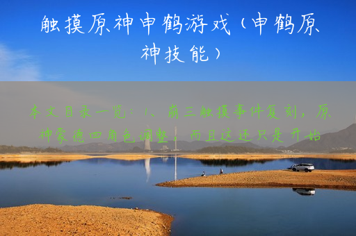 触摸原神申鹤游戏(申鹤原神技能)