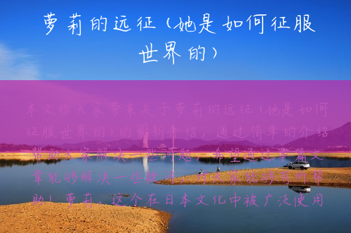 萝莉的远征(她是如何征服世界的)