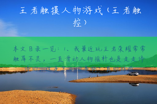 王者触摸人物游戏(王者触控)