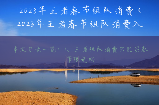 2023年王者春节组队消费(2023年王者春节组队消费入口)