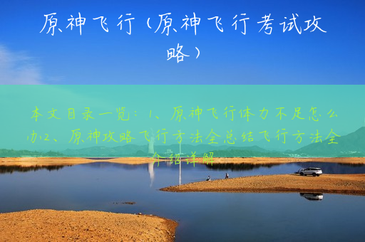 原神飞行(原神飞行考试攻略)