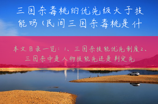 三国杀毒桃的优先级大于技能吗(民间三国杀毒桃是什么意思)