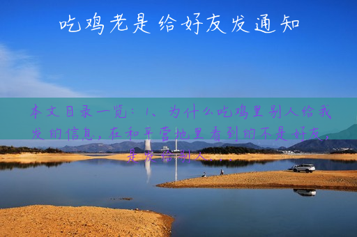 吃鸡老是给好友发通知